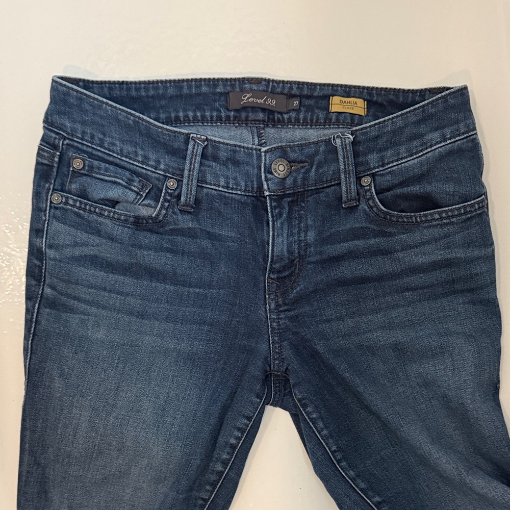 Level 99 Women's Dark Blue Flare Jeans